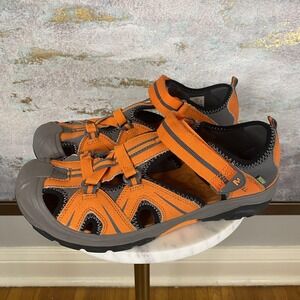 Merrell Hydro Sandals Shoes Mens Size 6 Orange Leather Closed Toe Water Sport